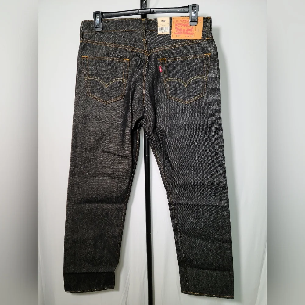 Levi's 501 Original Dark Gray Jeans Men 36x32 NEW - Picture 2 of 3